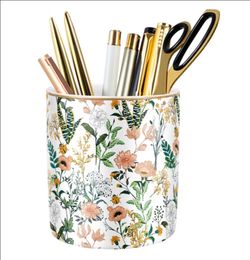 Large Capacity Colored Pen Holder for Desk, Ceramic Pencil Holder Pen Cup Marker Holder Makeup Brush Holders, Desk Accessories & Workspace Organizers