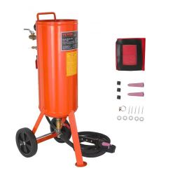 10 Gallon Heavy-Duty Sand Blaster, 60-110 PSI High Pressure Sandblaster, Portable Abrasive Blasting Tank, Air Sand Blasting Kit with 2 Ceramic Nozzles