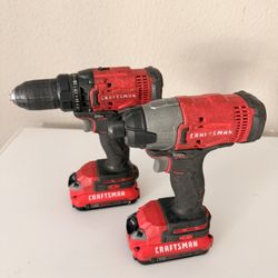 $50 por los dos taladros craftsman con baterias buen estado NO CARGADOR