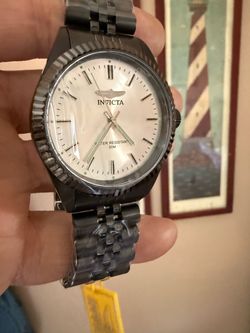 Invicta Specialty Men's Watch 29373 Black Stainless Steel Silver Dial 43mm