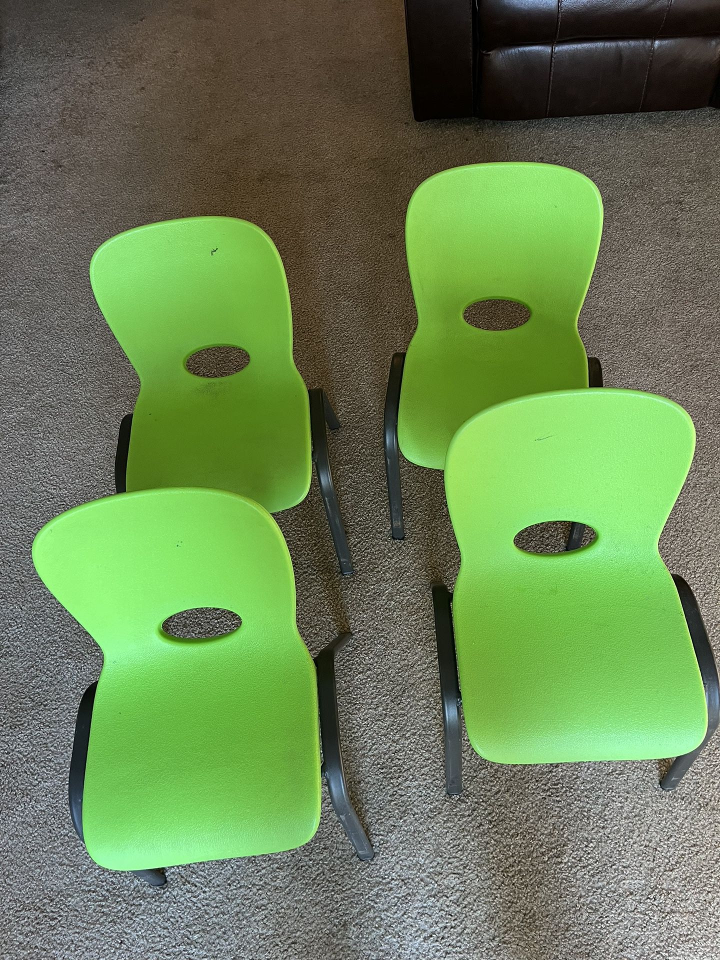 Kids green School Chairs 