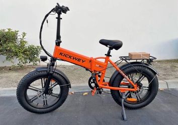 Kickwey 20 Inch Fat Tire Foldable Electric Bicycle 35 MPH 750w Motor