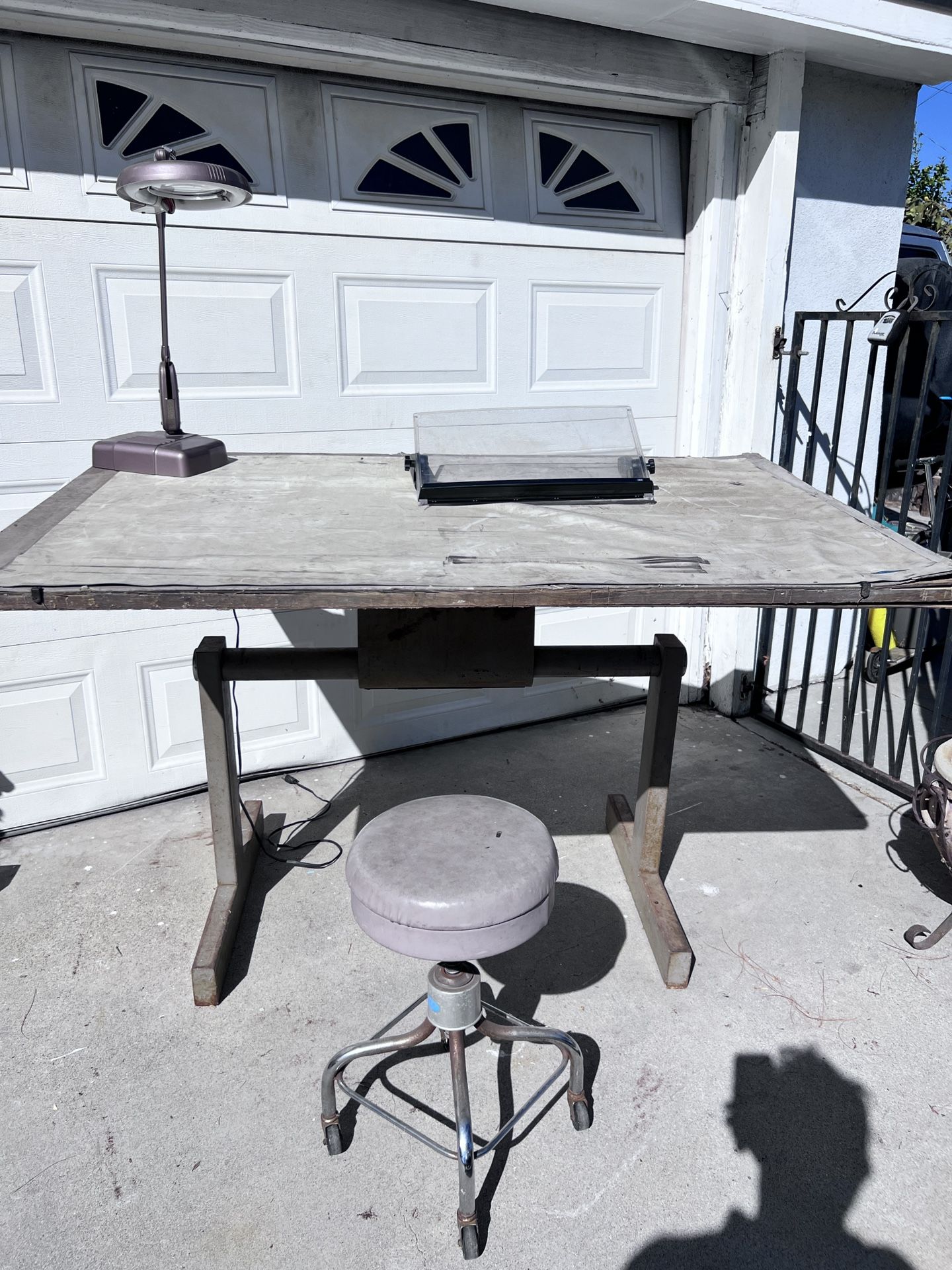 Vintage Drafting Table Steel Spring Tension Norman Wade