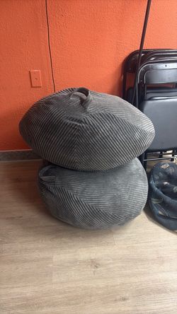 Gray Corduroy Bean Bag Chair