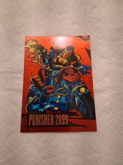 1993 Punisher 2099, Skybox Marvel Trading Card # 6 2099 Red Foil