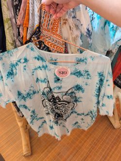 Tie-Dye Graphic Top