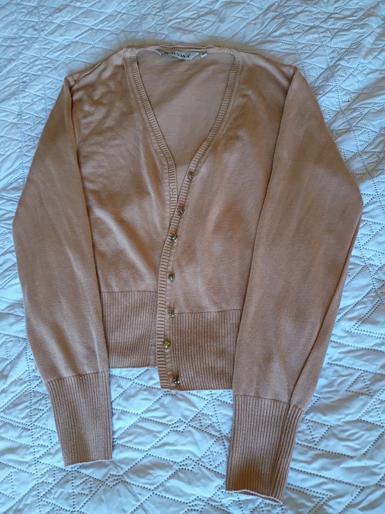 Beige Cardigan Button Down