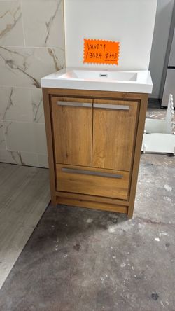 OAK BATHROOM VANITY 30x30 AS IS