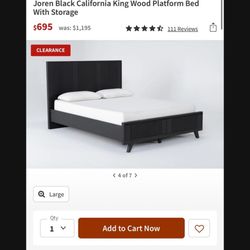 Living Spaces King Bed And Dresser