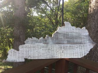 Handmade Kentucky state sign reclaimed