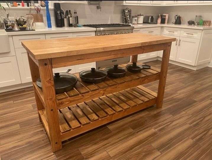 Rustic Finish Kitchen Islands.