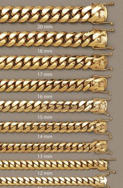 Heavy Solid Gold Miami Cuban Link Chain Customizable