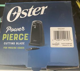 Oster Electric Can Opener with Power Pierce Cutting Blade for Precise  Edges, Black