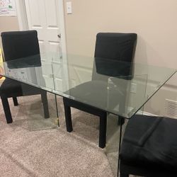 Beveled Glass Table 