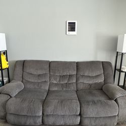 Grey Recliner 3 Seater Couch