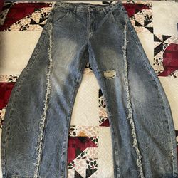 Distressed Denim Jeans