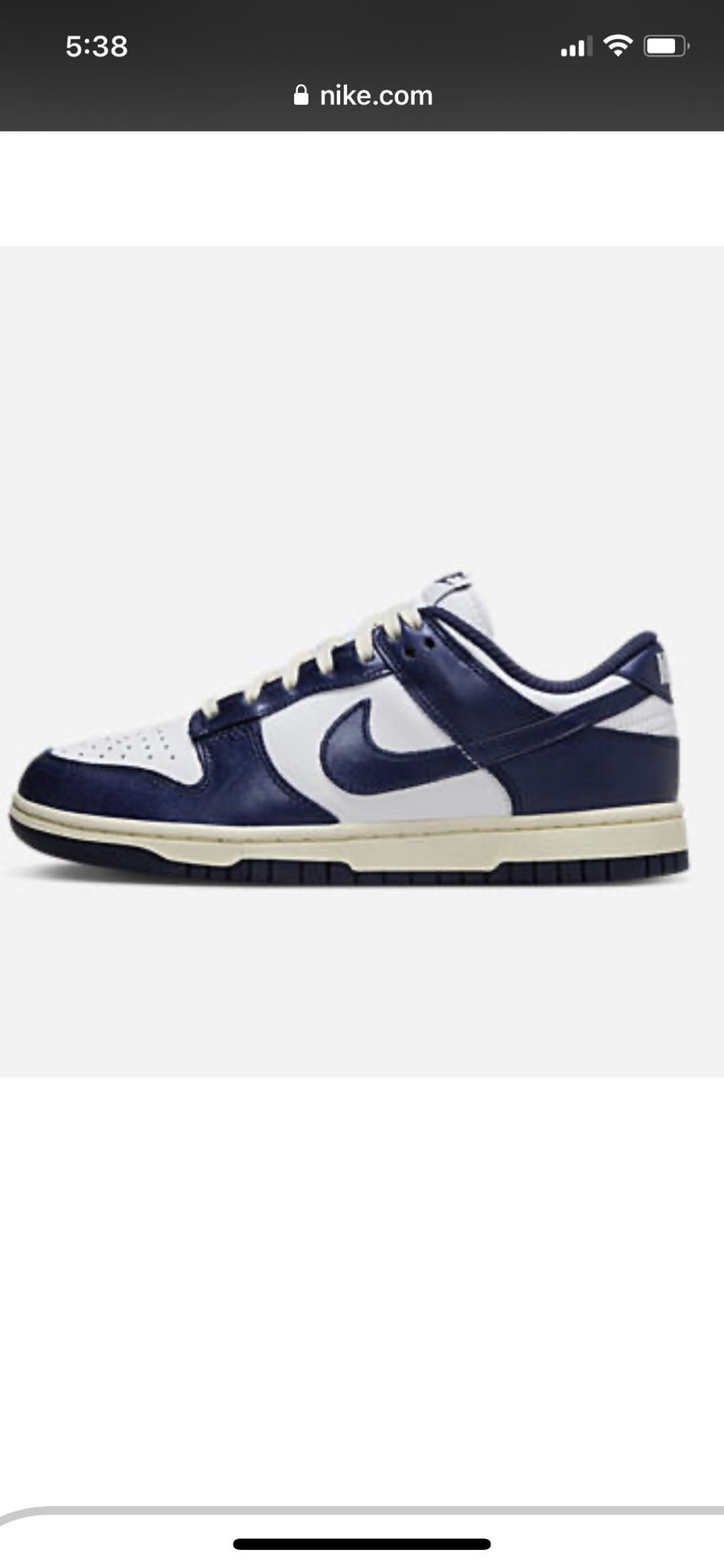 Nike Dunk Low Premium Midnight Navy (NEW)