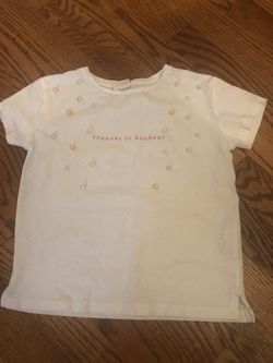 Kids girls Zara T-shirt pearls
