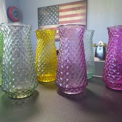 Vintage DPS Paula Set Of 6 Vases (Read description)