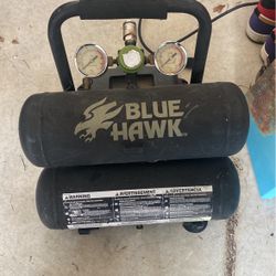 Blue Hawk 2-Gallon Single Stage Portable Electric Twin Stack Air Compressor