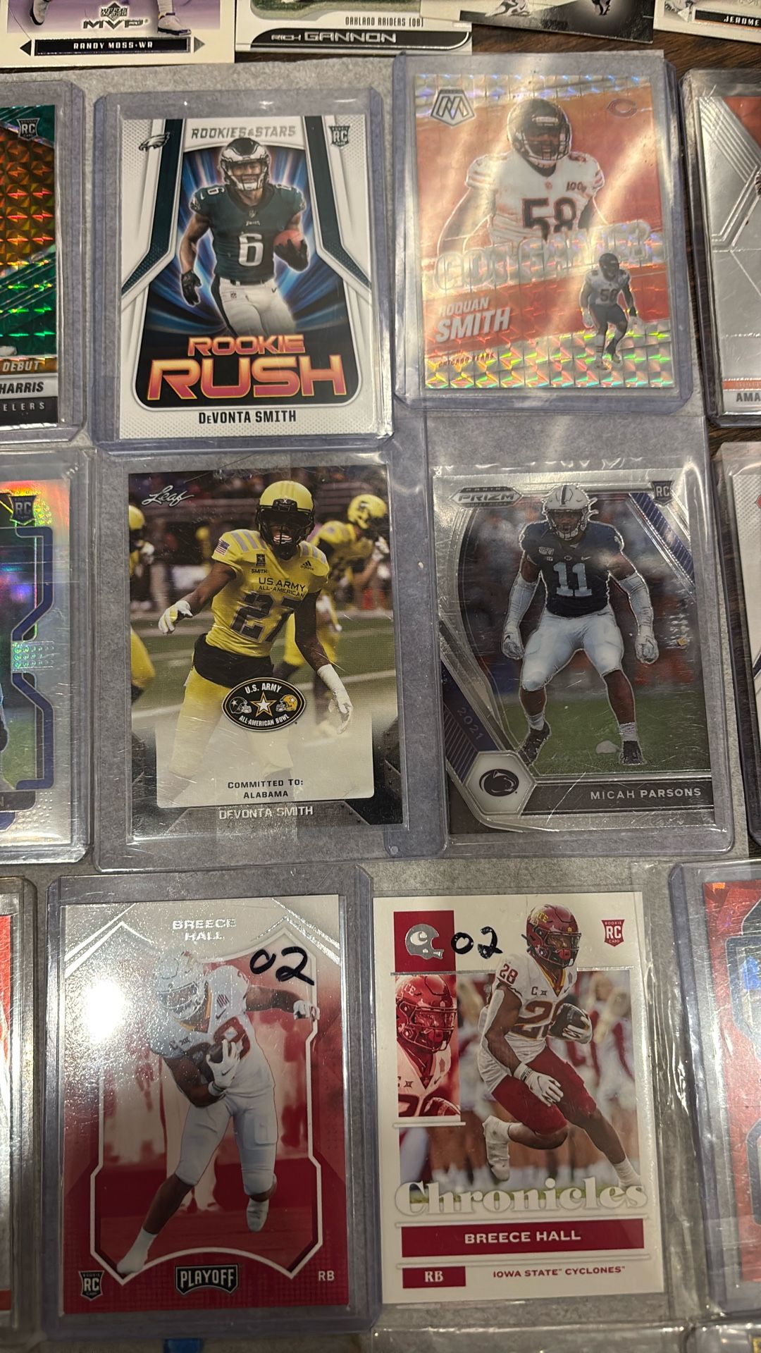 NFL Card Lot🔥 Ungraded Mint Rookies, Collegiate Etc