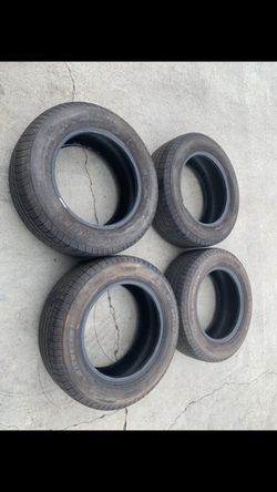 4 — 225/60r16 Michelin Tires Good Treads 90% Treads!!!