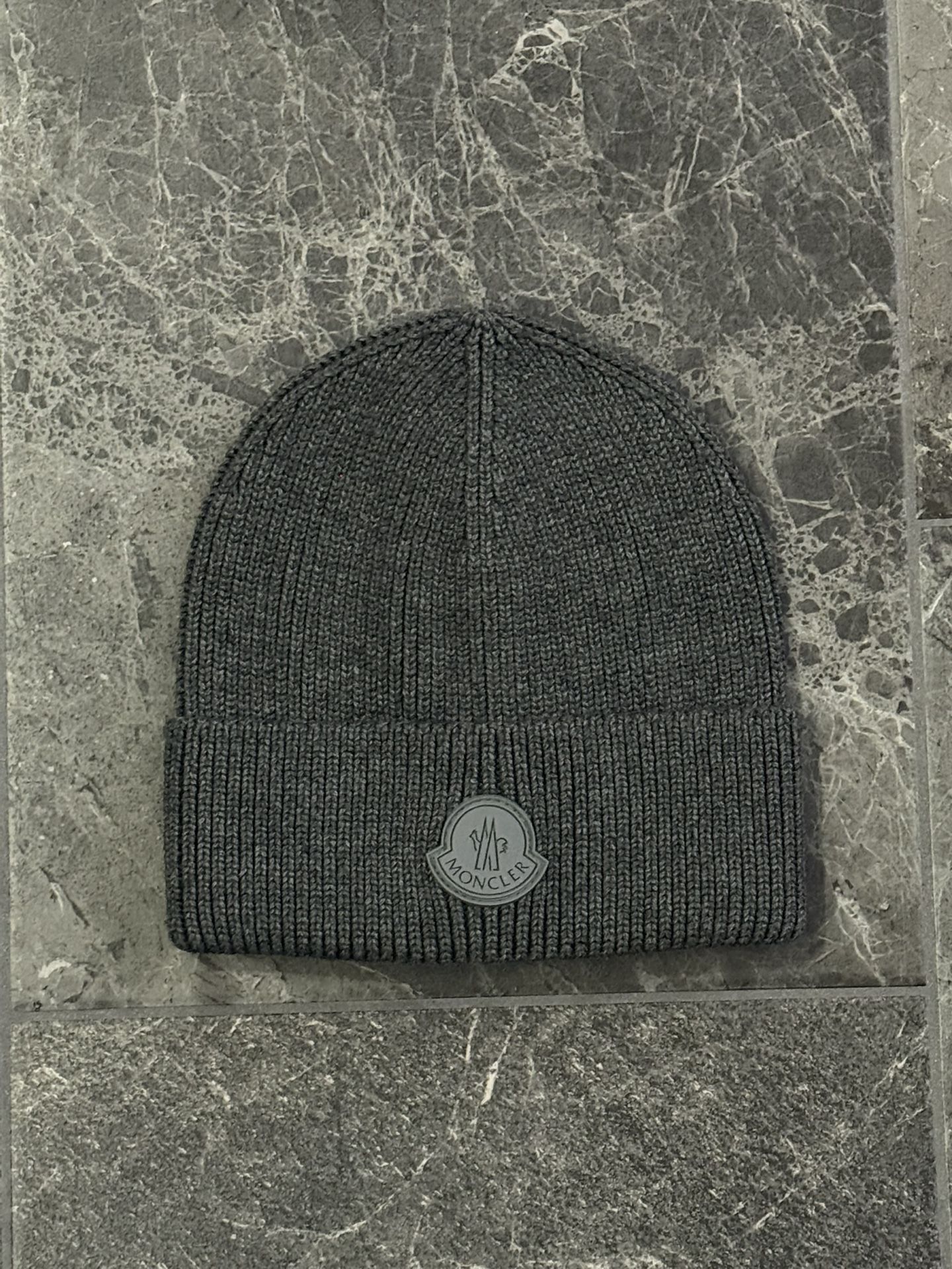 Grey Moncler Beanie Tonal
