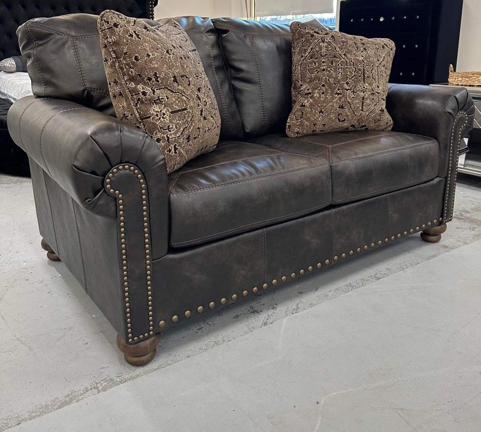 Brand New Coffee Brown Comfy Nicorvo Sofa Couch And Loveseat/ Living Room/ Payment Plans/ Fast 