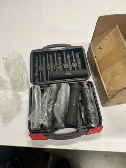 1/2 Inch Drive Extended Length Impact Socket Set Heavy Duty With Storage Case