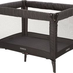Cosco Funsport Compact Portable Playard, Lightweight, Easy Set up, Foldable Baby Playpen with Carry Bag, Black Arrows