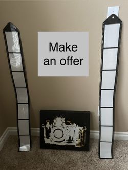 Set Of 2 IKEA DROPS college picture 7 photo frame 4x6 photos movie negative film strips wall holder