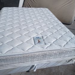 Sealy Queen  Double Pillowtop Mattress And Box Spring 