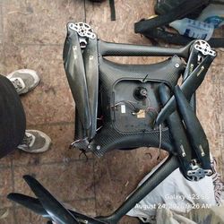 Carbon Fiber Drone Frame with Arms and Propellers