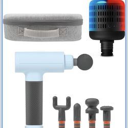 Sharper Image Powerboost 3.0 Deep Tissue Massage Gun Bundle with Hot & Cold Dual Temperature Attachment