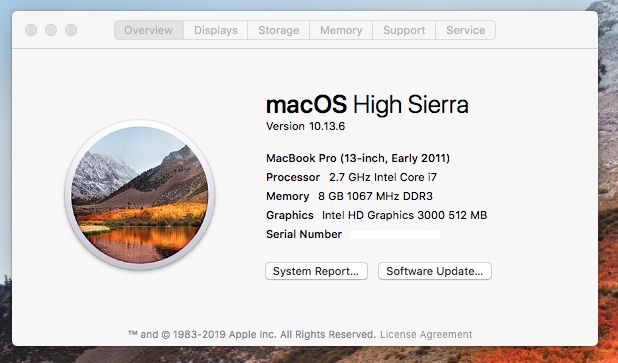 MacBook Pro 13 - 2.7GHz Intel Core i7 - 2TB