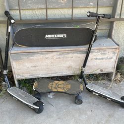 Electric Scooters, Electric Skateboard, And Minecraft Skateboard 