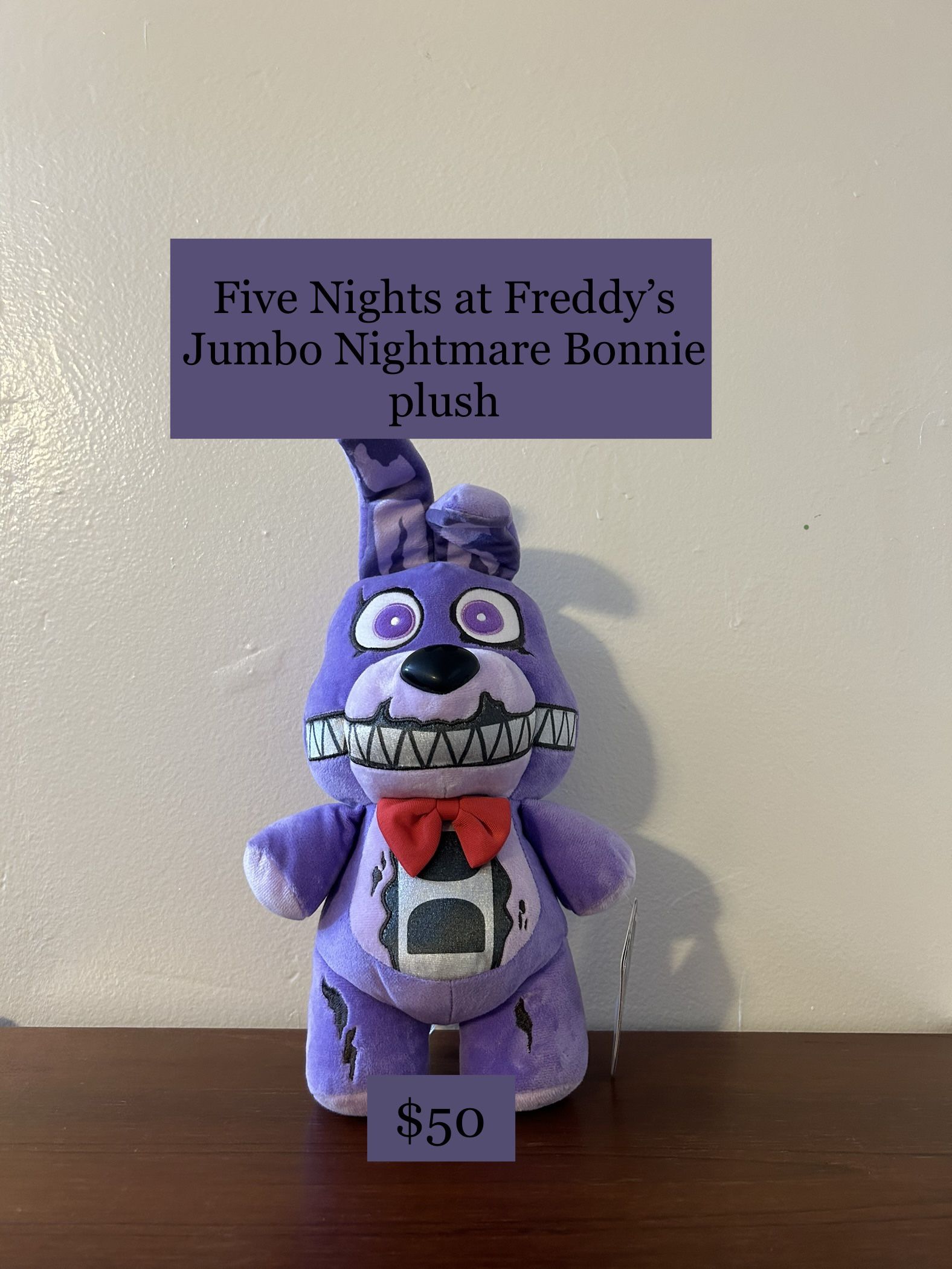 Five Nights at Freddy s Jumbo Nightmare Bonnie Plush for Sale in Temple City CA OfferUp