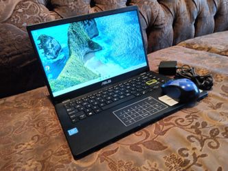 ASUS Laptop with Charger and Mouse