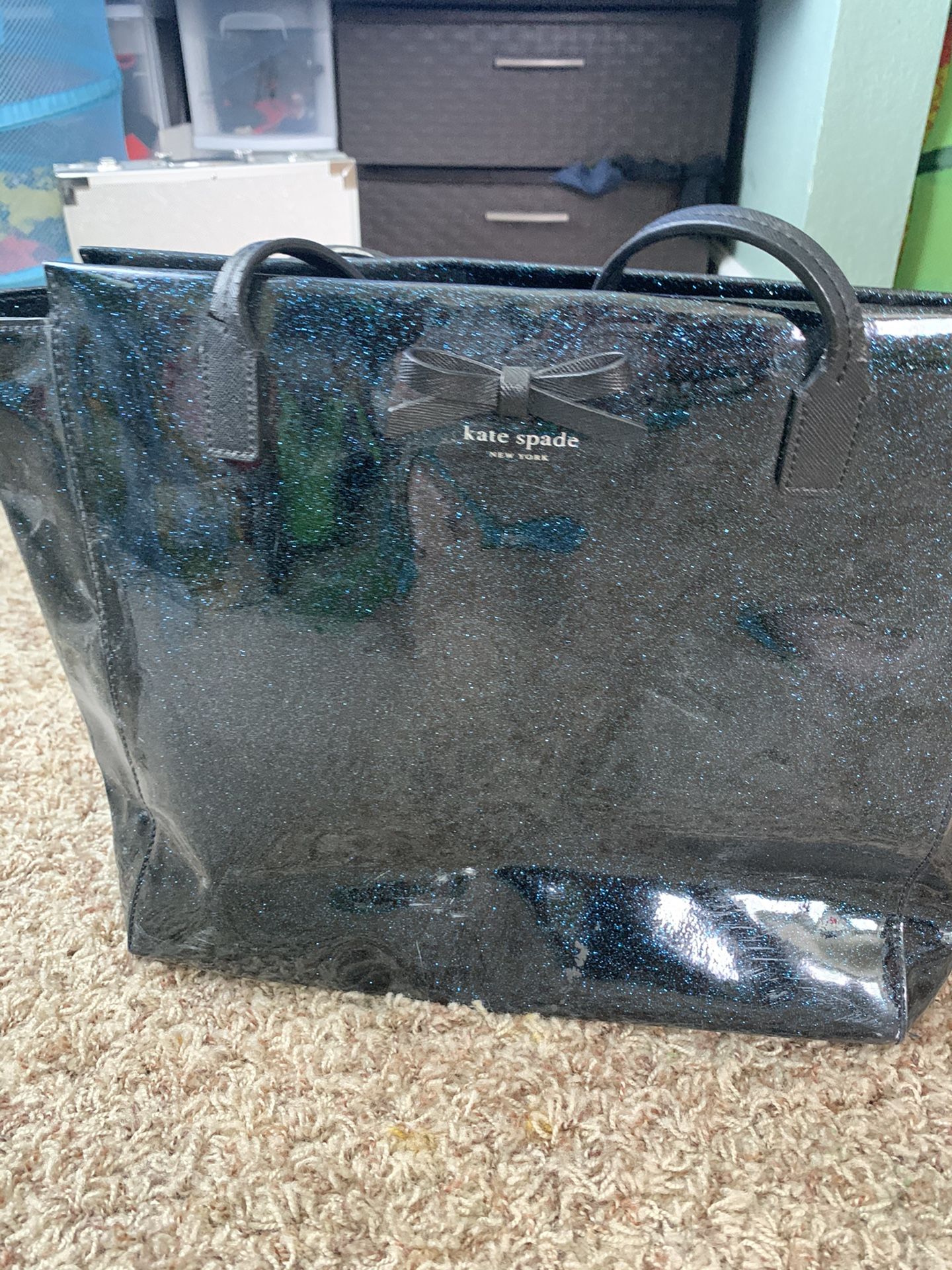 Kate Spade dark blue with sparkle Tote