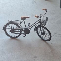 Metal and wood miniature  18" Long 11" High 5"W bicycle home decor Handcrafted