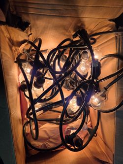40 ft Outdoor String Lights with Globe Bulbs rope lights
