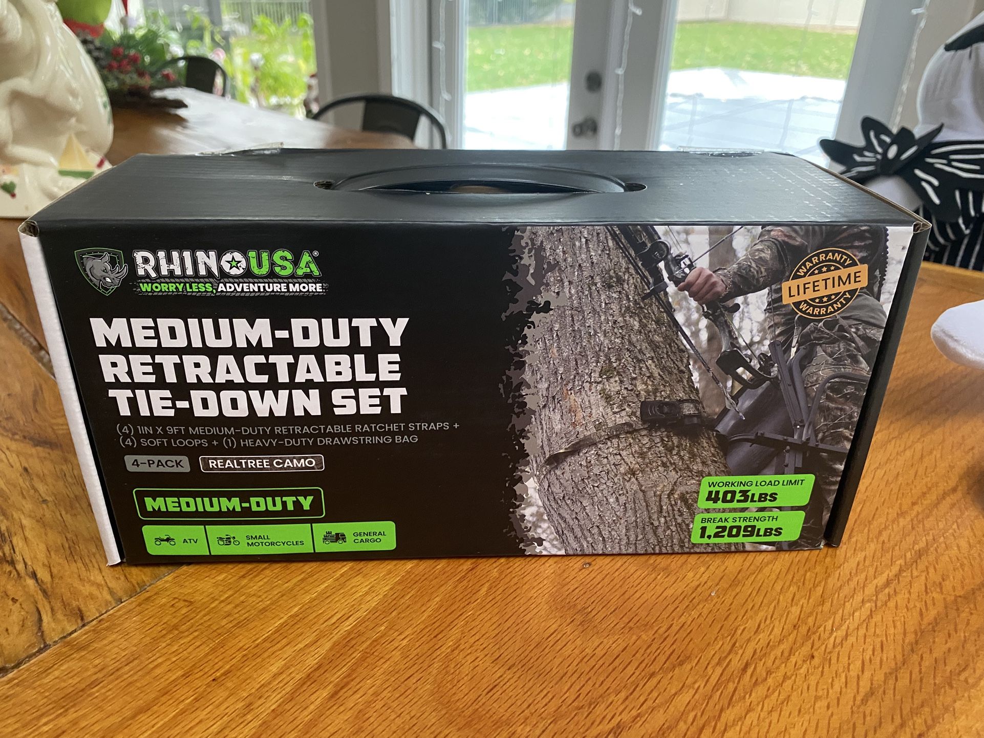 Rhino USA Retractable Ratchet Straps (4-Pack)