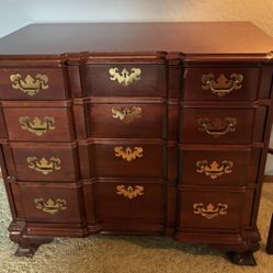 Vintage Ethan Allen Mahogany Bow Front Dresser