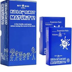 Kids Against Maturity: Card Game for Kids and Families, Super Fun Hilarious for Family Party Game Night, Combo Pack with Expansion #1 NEW Retails $59.