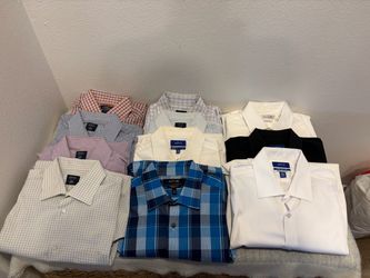 Lot of 11 Men’s Business formal shirts Bundle + Bonus Sweater - size M 34/35 (15-15.5) Simi Valley
