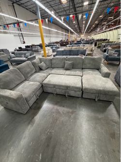 🔥 Oversized Sleeper Sectional | Storage + USB Charging ⚡ $10 Down