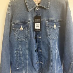 True Religion Oversized Glitter Jean Jacket Size M