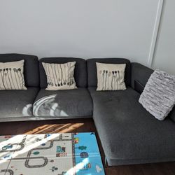 Sectional Sofa dark grey Couch