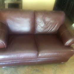 Leather Love Seat