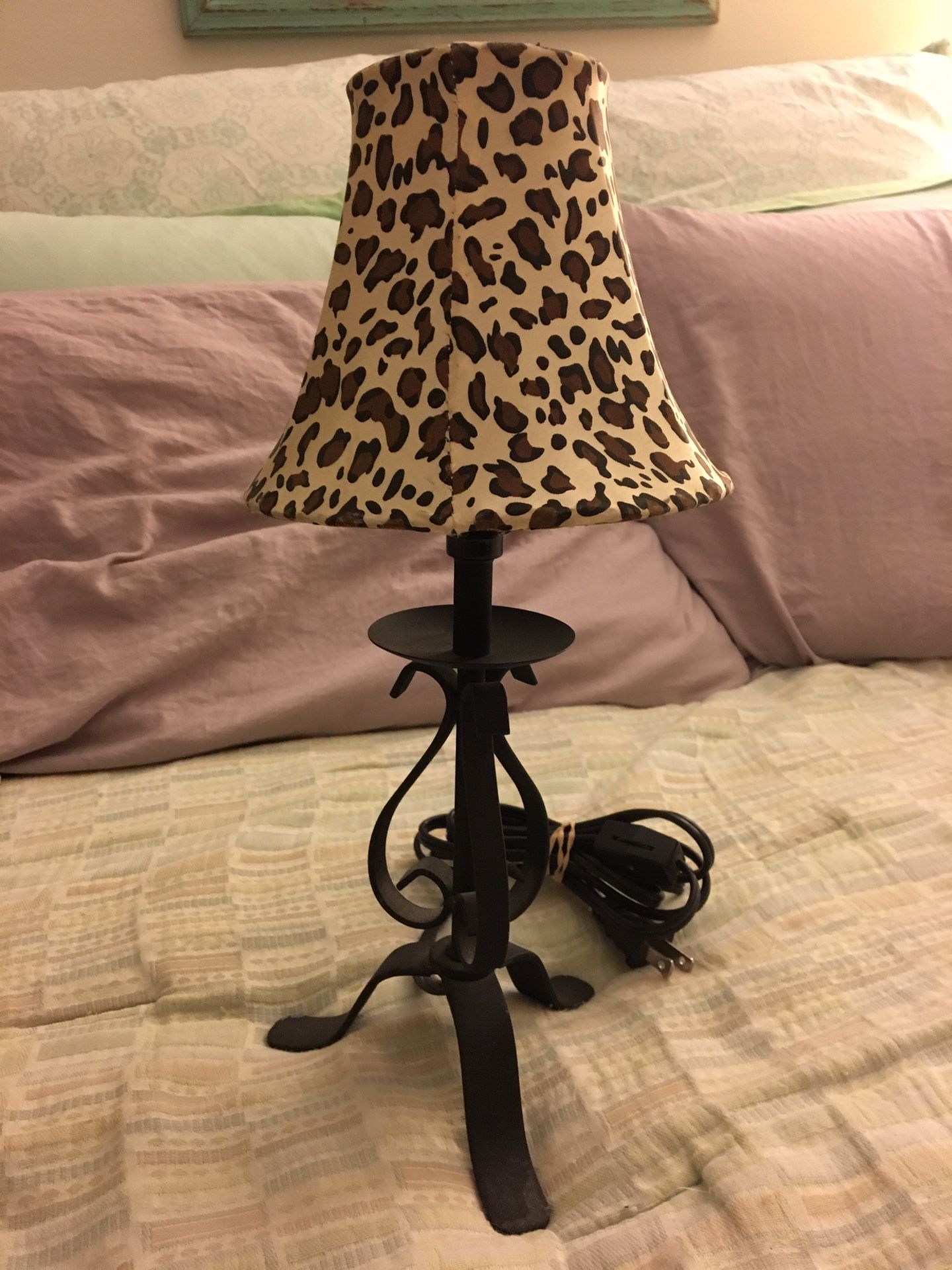 Cheetah Print Table Lamp